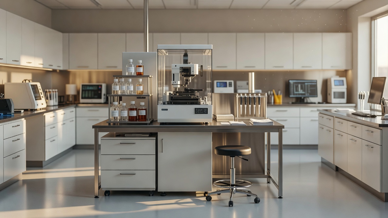 AMB HPLC purity testing bench